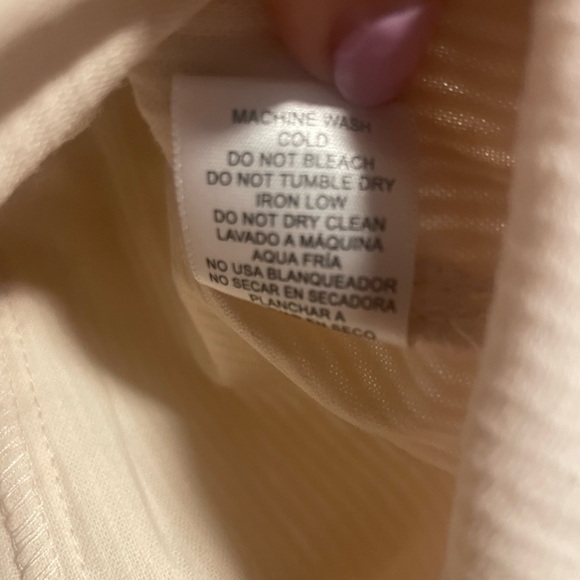 Love Tree Cream Corduroy Button Down Skirt, Size Medium - Picture 3 of 5